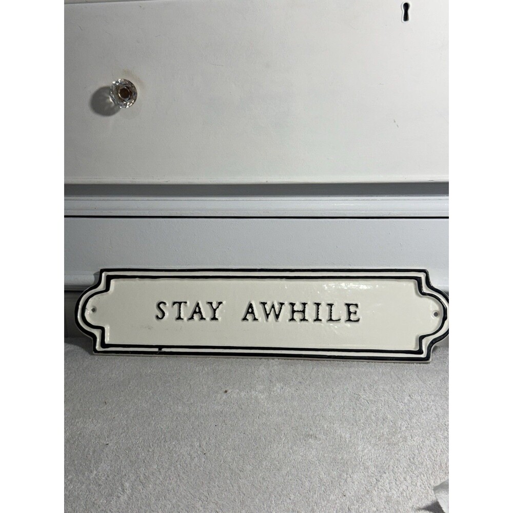 Magnolia Farms Hearth & Stone  “Stay Awhile” Plaque